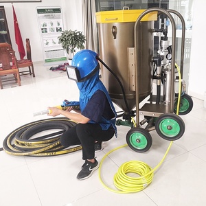 Cao Áp Blaster Với Phù Hợp Và Mũ Bảo Hiểm Công Nghiệp Làm Sạch Công Cụ Di Động Sandblaster - Product Image 1