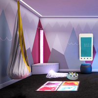 Tube à bulles LED d'angle, tube à bulles interactif sensoriel, aquarium, mobilier de salle sensorielle apaisante
