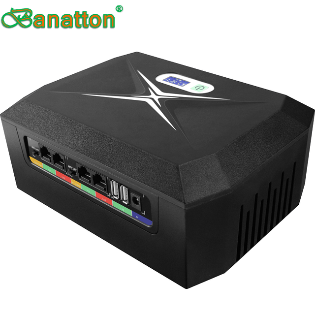 Factory Customized Mini Portable UPS, 48000mAh 120W 100W Model UPS Different DC POE Output Ports