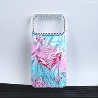 Coque de téléphone portable antichoc en TPU de luxe pour femmes, motif floral et diamant, personnalisable, plusieurs options de couleurs, pour iPhone 17 16 Pro Max