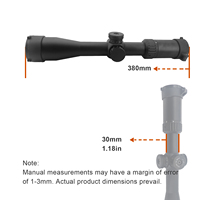 Lunette optique NOTT 3-9x40mm LPVO - Tube de 30 mm, lentilles multicouches haute puissance, réticule sur le deuxième plan focal, lunette en alliage d'aluminium