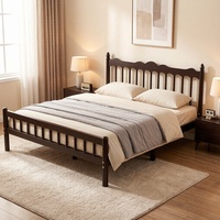 Lit double en métal forgé, style moderne et minimaliste, épaissi, multi-tailles, ensemble de chambre à coucher démontable pour dortoir scolaire, appartement, chambre.