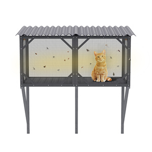 [Stock Disponible en EE. UU.] Catio Simple <span class=keywords><strong>para</strong></span> <span class=keywords><strong>Gatos</strong></span> con Red Antimosquitos y Ventana, Ideal <span class=keywords><strong>para</strong></span> Tomar el Sol y Dormir al Aire Libre - Product Image 1