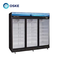 Speciale drankenkast voor supermarkten, grote capaciteit, glazen deur, gekoelde vitrine