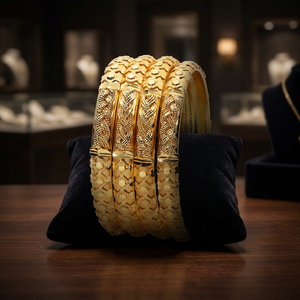 Colorez les bracelets de formation plaqués or, bracelets de luxe, bracelets de mode, bracelets indiens, bracelets en laiton bijoux remplis d'or Oro Joyeria. - Product Image 3