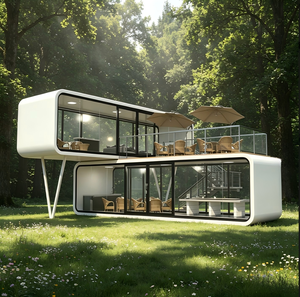 Maison capsule spatiale de luxe de 40 pieds, préfabriquée, type Apple Cabin, maison modulaire à 3 chambres pour complexe hôtelier extérieur et maison d'hôtes de glamping - Product Image 1
