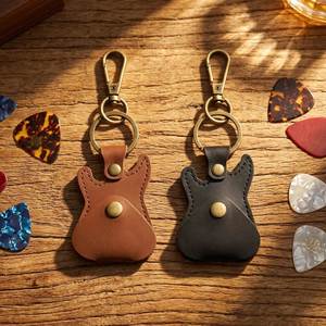 Porte-plectrums de guitare en cuir PU avec design en relief - Durable et souple pour guitare acoustique/électrique/basse - Product Image 3