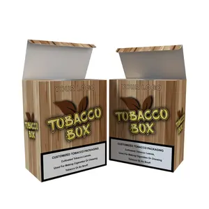 Benutzer definierter Druck Logo Grabba Blatt Display Box hochwertige Papier karton Sachet Wrappers Tabak blatt Boxen mit Taschen