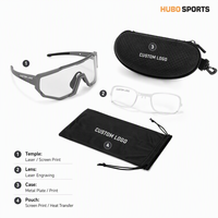 Lunettes de sport personnalisées Pickleball sans verres, lunettes de soleil polarisées UV400 pour le cyclisme, lunettes de sport haut de gamme