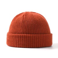 Bonnet en tricot personnalisé à manchettes courtes pour femmes et hommes Casquette tête de mort Hiphop avec logo Bonnet de pêcheur pour la plage et les affaires Vente en gros