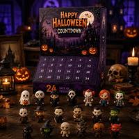 Calendrier de l'Avent d'Halloween : Boîte Cadeau Surprise – Compte à Rebours 24 Jours – Collection de Jouets – Idéal pour les Fêtes