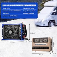 Climatiseur de camion TELCOOL 24V, climatiseur silencieux DC pour véhicules agricoles, remorques, excavatrices, fourgons, camions