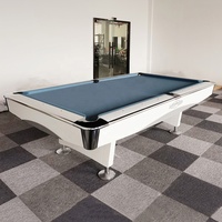 Table de billard de club d'intérieur en bois massif et ardoise marbrée, 7, 8 ou 9 pieds, avec accessoires, à prix abordable
