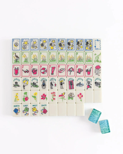 Juego de Mahjong Americano Estilo <span class=keywords><strong>Riviera</strong></span> Italiana, 160 Fichas de Acrílico con Textura de Jade Azul Océano, Regalo para Noches de Juego en Familia - Product Image 1