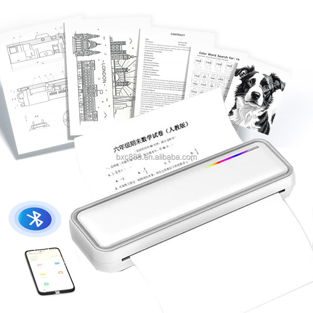 LOGO Portable A4 Wireless Travel Printer Direct Mini Impresora for Mobile Office /Photo Architect's Design Draft Tattoo Artist
