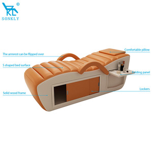 SONKLY Sillón Eléctrico de Lujo Curvo para Pestañas, <span class=keywords><strong>Camilla</strong></span> Estética Reclinable para Extensiones de Pestañas, <span class=keywords><strong>Silla</strong></span> para Lashista - Product Image 4
