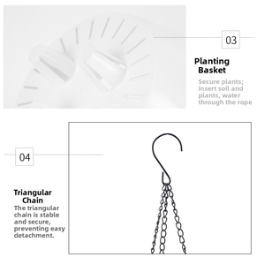<span class=keywords><strong>Pot</strong></span> <span class=keywords><strong>de</strong></span> fleurs suspendu auto-arrosant, <span class=keywords><strong>pot</strong></span> <span class=keywords><strong>de</strong></span> plante suspendu en résine plastique pour plantes vertes - Product Image 5