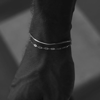 Bracelet simple pour homme EManco, chaîne en acier inoxydable de 2 mm, style trombone, réglable, accessoires de mode, cadeaux d'anniversaire, vente directe