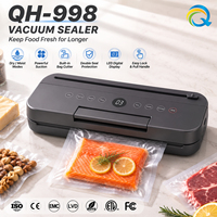 QH-998 60kpa Plastik Pengemas Vakum Kompak untuk Makanan Kering dan Basah Lebar Penyegelan 32cm Pemotong Terintegrasi Layar LED Penggunaan Luar Ruangan dan Rumah Tangga