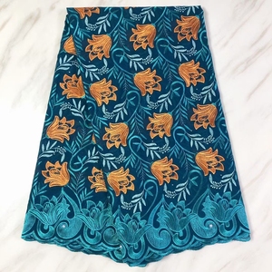 Di alta qualità cotone coreano svizzero pizzo africano Voile lucido cotone pizzo africano svizzero - Product Image 3