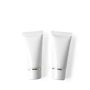 Tube en plastique PE, blanc/noir, crème souple pour nettoyant le visage, lotion pour les mains et couvercle à rabat noir, 10 pièces, 60ml, 100ml, 200ml