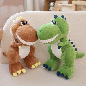 Vente en gros de dinosaure mignon souriant doux en peluche oreiller jouets personnalisés adorable dessin animé peluches PP coton rempli d'<span class=keywords><strong>animaux</strong></span> jouets en peluche - Product Image 6