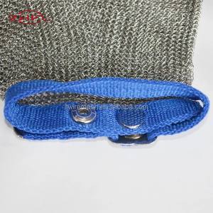 Gant de protection pour boucher en acier inoxydable, maille métallique, anti-coupure (EN388 5/ANSI 9), anti-perforation, technique de tissage simple - Product Image 4