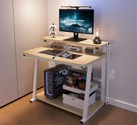Bureau d'ordinateur moderne en bois, simple, durable et portable, table de bureau pour employé, petite table d'apprentissage domestique, mini table pour ordinateur portable