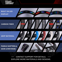 Volant en fibre de carbone personnalisé avec affichage LED du régime moteur pour Peugeot E208 E308 308 E408 408 4008 E508 508 GT