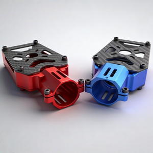 แผ่นยึดมอเตอร์อะลูมิเนียมอัลลอยด์ขนาด 25 มม. ผลิตด้วยเครื่อง CNC เกลียว M3 <span class=keywords><strong>ส</strong></span>ำหรับงานหนัก ใช้กับโดรนเกษตรกรรมแบบหลายแกน FPV Quadcopter - Product Image 2