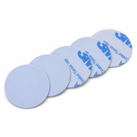 بطاقة RFID NFC صغيرة مستديرة 25 مم ذاتية اللصق، شريحة PVC ISO 14443A بتردد 13.56 ميجاهرتز، بطاقة أعمال لأنظمة الوصول في الفنادق، مقاومة للماء