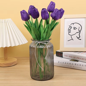 Bulk China False Faux Simulation Pu <b>Artificial</b> Tulips Plants Flowers <b>Bouquets</b> Wholesale Decor Wedding Decoration Bath - Product Image 4