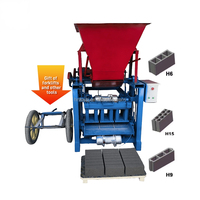 Machine à blocs de béton manuelle YIPU 4-35, haute efficacité, petite taille, pour briques creuses à trois trous 400-120-200mm, pour petites productions