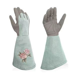 Guantes de Invierno XL de Piel Sintética con Bordado Floral, Personalizables, Venta al Por Mayor Directa de Fábrica, para Uso en Jardinería - Product Image 3