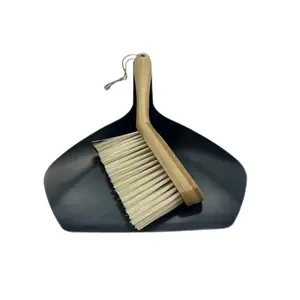 Handheld Dustpan are Used to Clean Kitchens Portable Cleaning Brush and Dustpan Combo with Bamboo Handle Broom and Dustpan Combo