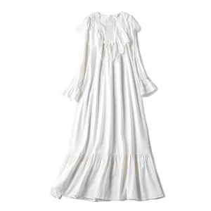 Сексуальная ночная рубашка прозрачная ночная рубашка белого цвета, одежда для сна, ночные рубашки для девочек