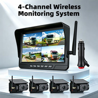 Caméra de recul pour camion avec surveillance sans fil, avertissement d'angle mort, radar de recul, écran HD 1080P 7,0 pouces, étanche et vision nocturne