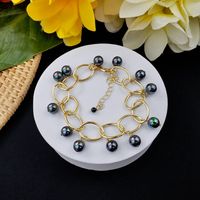 Conjunto de collar y pendientes de joyería de oro Hawaiano, colgante pequeño, Perla de concha, joyería de moda para mujer, conjunto