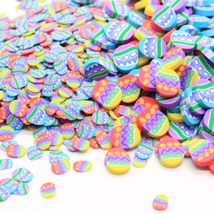 Easter Egg Polymer Clay Slices Colorful Cartoon Clay Craft for Diy Scrapbook Phone Case Decoration Charms