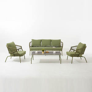 Juego de Sofás de Jardín Contemporáneo 2026 con Tejido de Cuerda, Estructura de Aluminio Resistente para Uso en Patio - Product Image 2