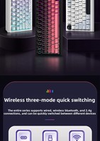 Clavier mécanique Esports K81 le plus vendu, remplaçable à chaud, tri-mode USB/2.4G, rétroéclairage RGB latéral pour PC Gaming