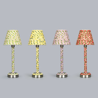 Lampe de table en tissu à motif simple 2700K, rechargeable, haut de gamme, décorative, élégante, pour mariage