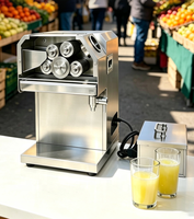 Presse-agrumes et canne à sucre commerciale Welldone à 5 rouleaux, motorisée, avec rouleaux en acier inoxydable haute efficacité