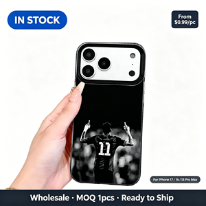 <span class=keywords><strong>Coque</strong></span> de protection antichoc transparente en TPU avec vue arrière de joueur de football noir et blanc n°<span class=keywords><strong>11</strong></span> pour <span class=keywords><strong>iPhone</strong></span> 17 16 15 14 13 <span class=keywords><strong>Pro</strong></span> Max - Product Image 1