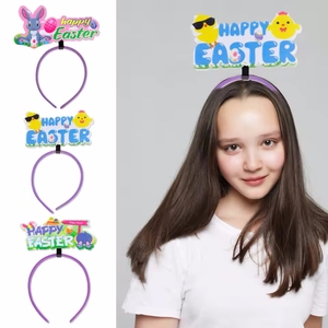 Bandeau d'oeufs de poulet de lapin de pâques pour accessoires photo Costume accessoire de cheveux fête faveur fournitures printemps cadeau de pâques - Product Image 2