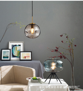 Lampe suspendue moderne de luxe en verre texturé pour salle à manger, salon, chambre à coucher, style nordique, Dropshipping Shopify - Product Image 3