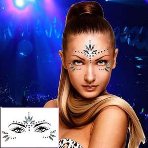 Tatuaje temporal Body Art Face Jewel Adhesivo Rhinestone Face Jewel Stickers <span class=keywords><strong>para</strong></span> maquillaje de fiesta - Product Image 2
