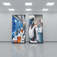 Écran LED publicitaire flexible d'intérieur P3.91, prix compétitif, écran LED transparent holographique 3D P3.9 pour fenêtre
