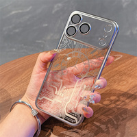 Coque de téléphone portable KAOU pour iPhone 17 Pro/16/15 Pro Max/14/7 Plus, en PC électroplaqué, antichoc, dissipant la chaleur
