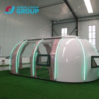 Dôme de restaurant extérieur étanche pour hébergement en famille, hôtel de luxe, maison bulle en polycarbonate